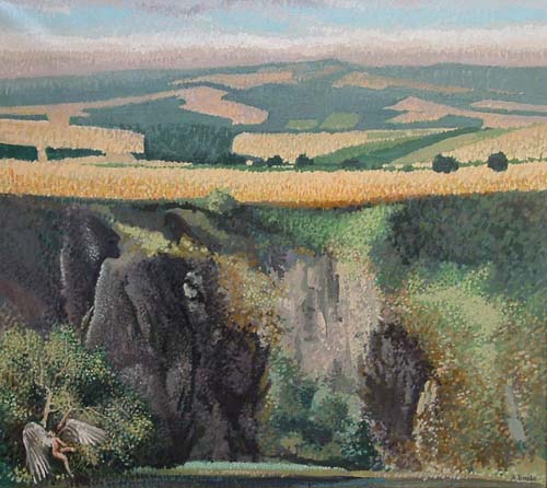 Grande paesaggio con Icaro caduto 