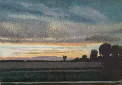 Paesaggio all'imbrunire