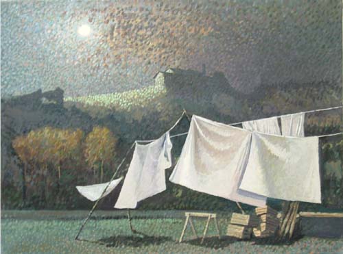 Il bucato sotto la luna