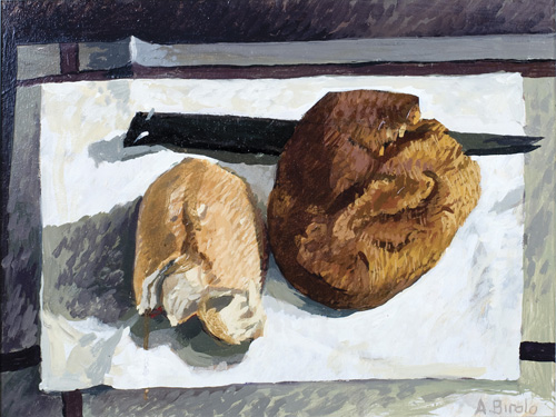 Composizione con pane e coltello