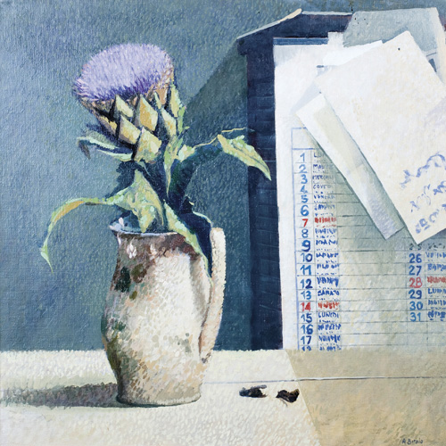Interno con fiori di carciofo